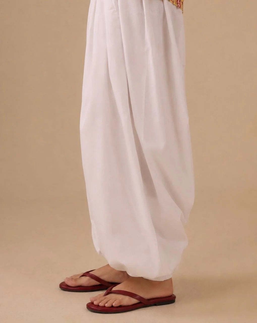 Basic White Ballon Shalwar