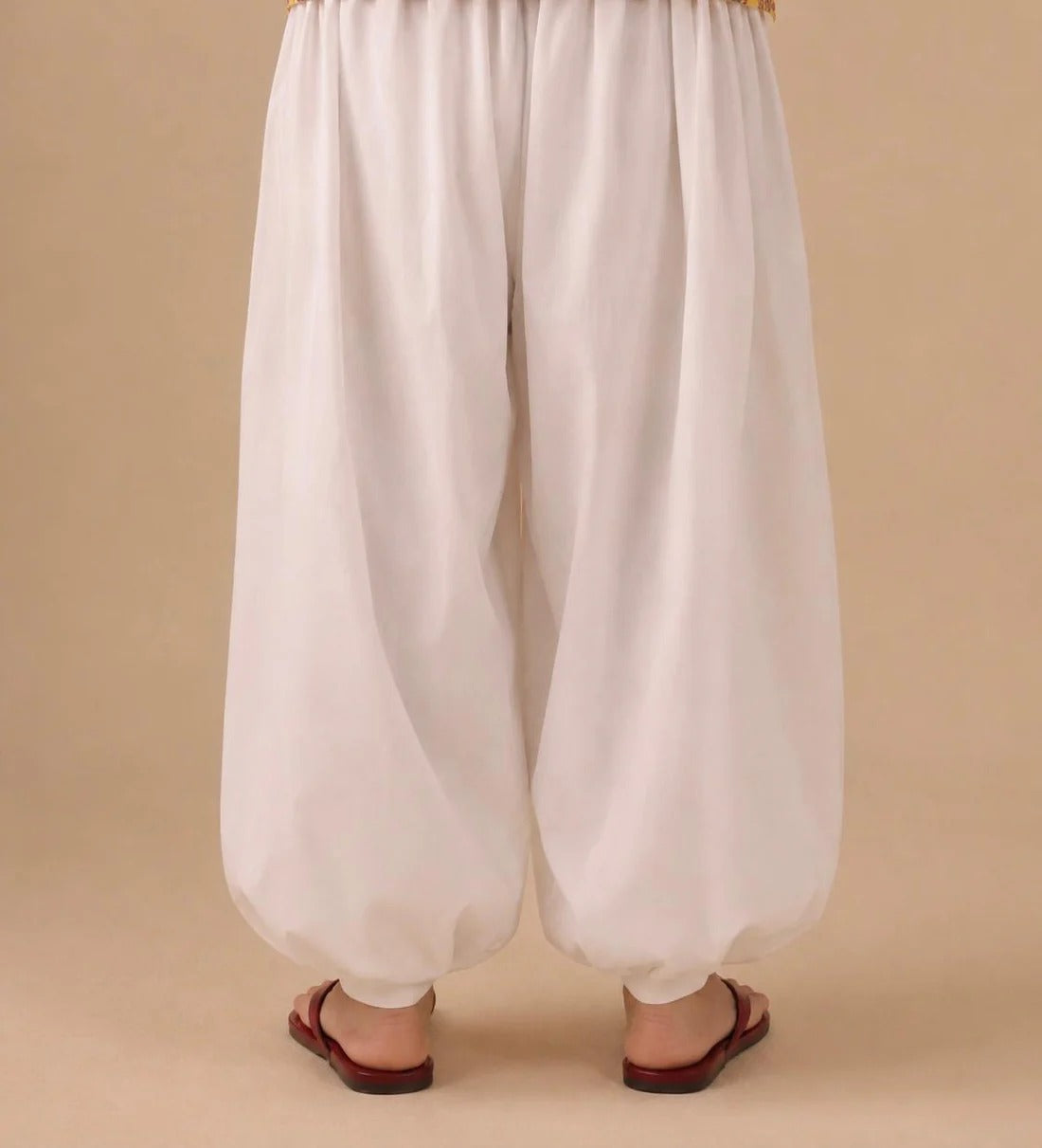 Basic White Ballon Shalwar