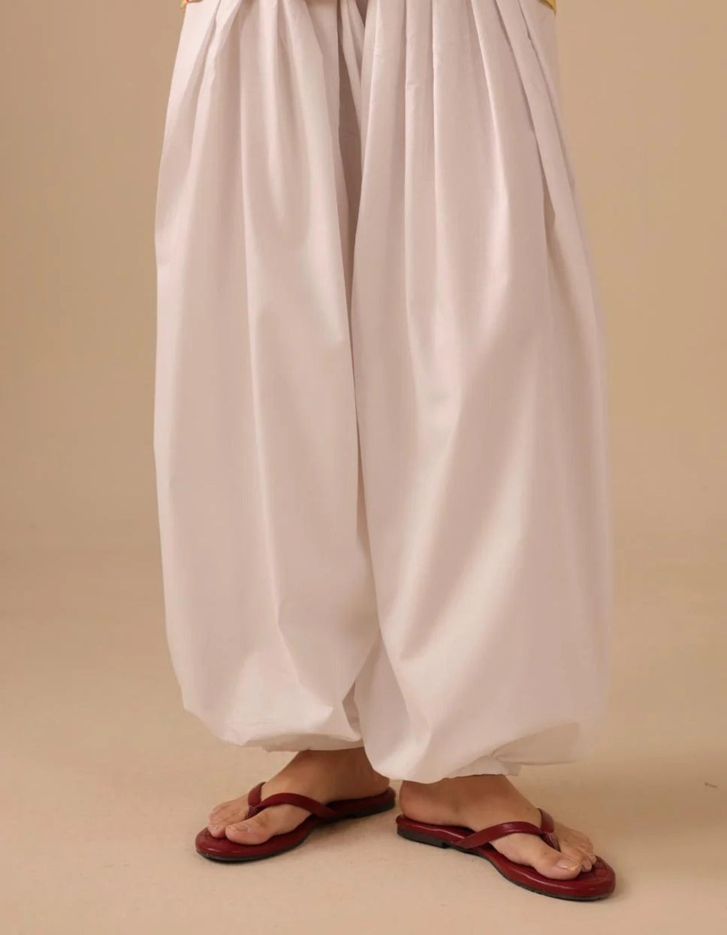 Basic White Ballon Shalwar