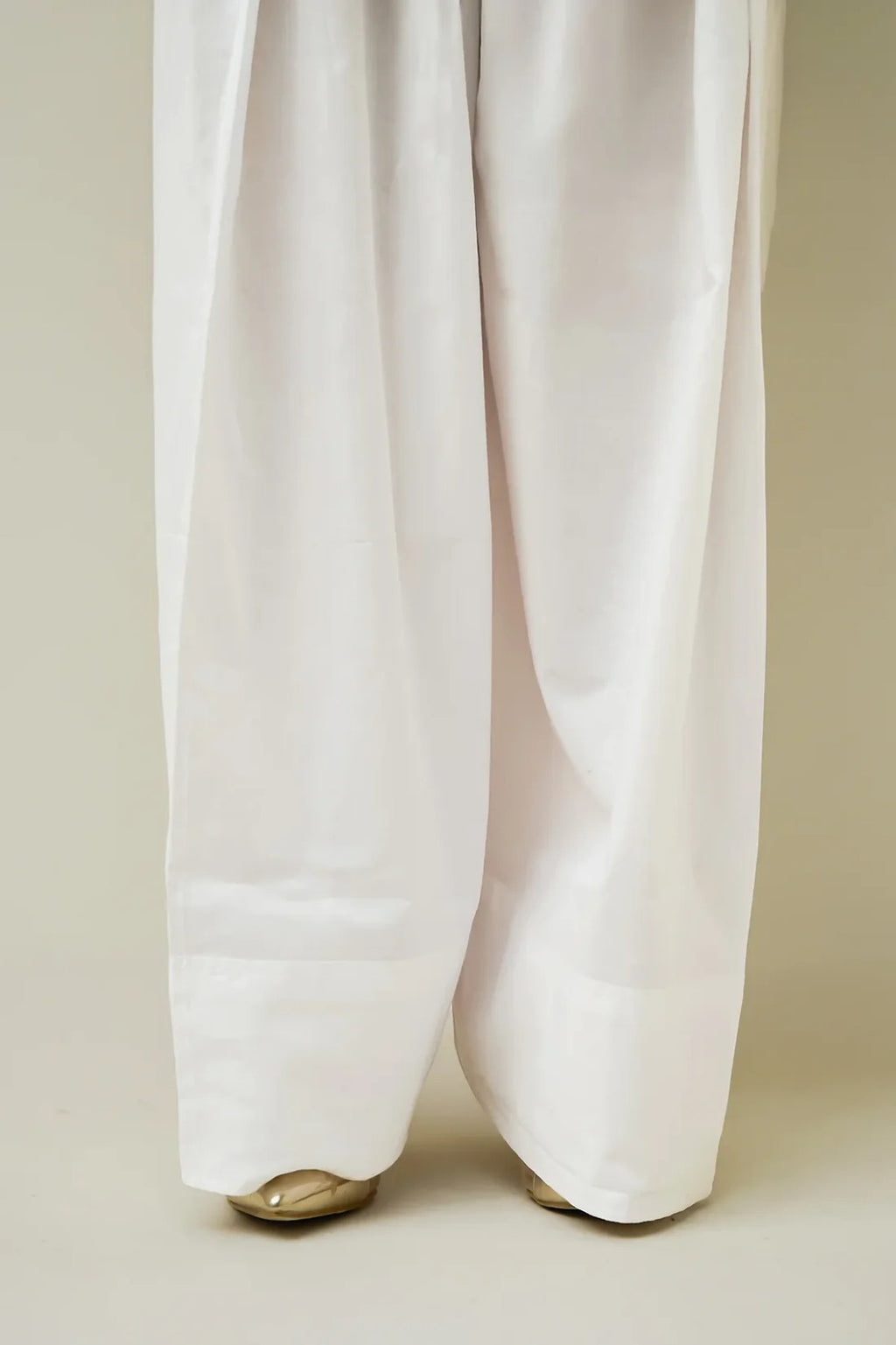 White Farshi Shalwar for Women