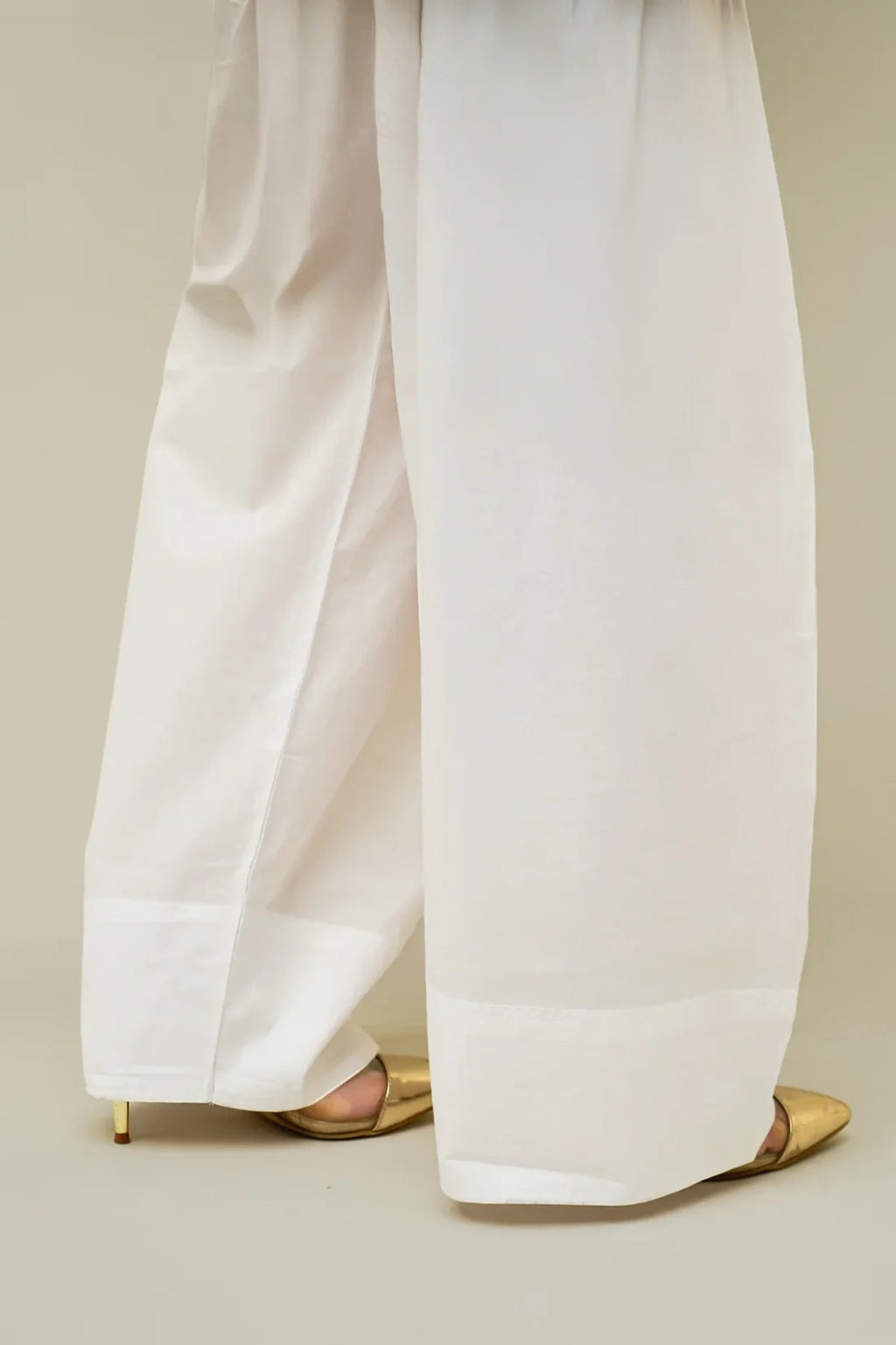 White Farshi Shalwar for Women